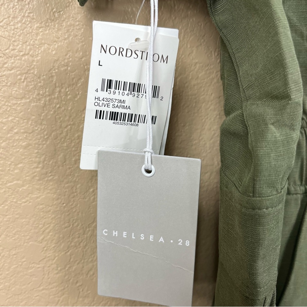 NWT Chelsea28 green wide leg utility jumpsuit - Picture 12 of 13
